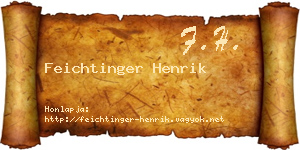 Feichtinger Henrik névjegykártya